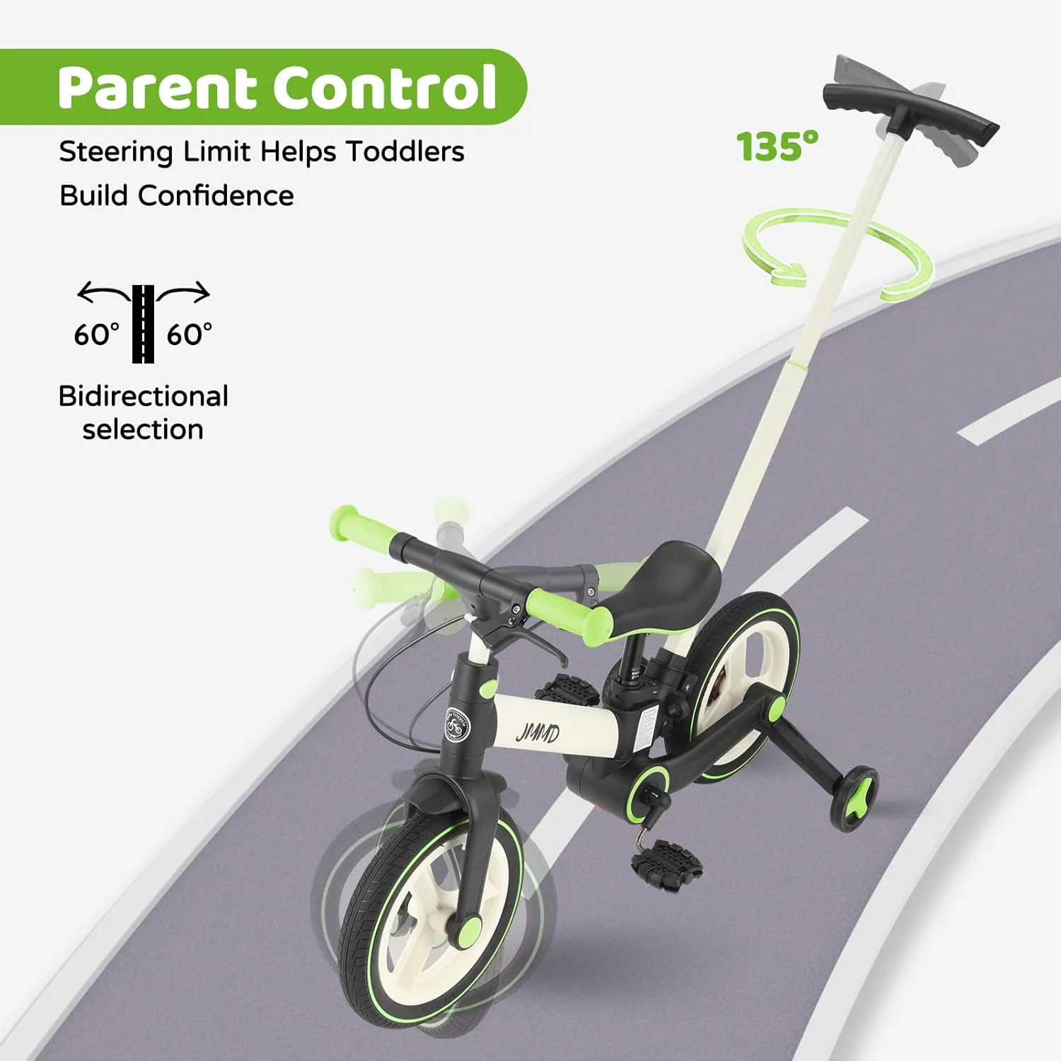 🏭 Factory Promotion – 6-in-1 Toddler Bike & Stroller with Training Wheels 🚲✨