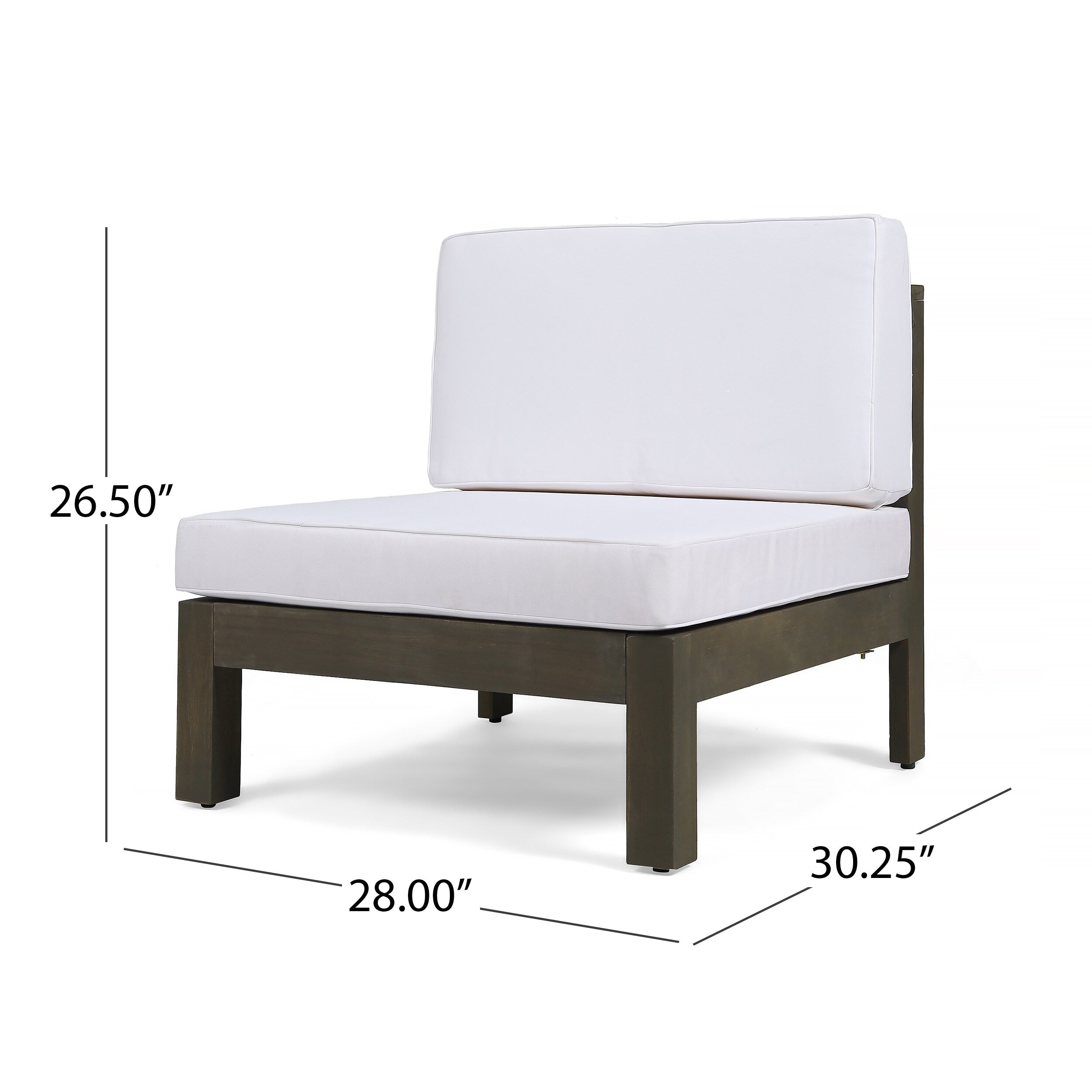 Brava Acacia Wood Outdoor Sectional Sofa by Christopher Knight Home
