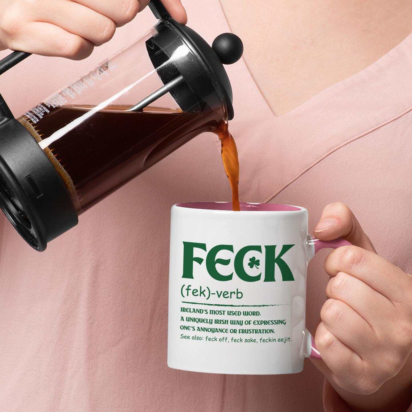 Funny Irish 'Feck' Coffee Mug - St. Patrick's Day Gift