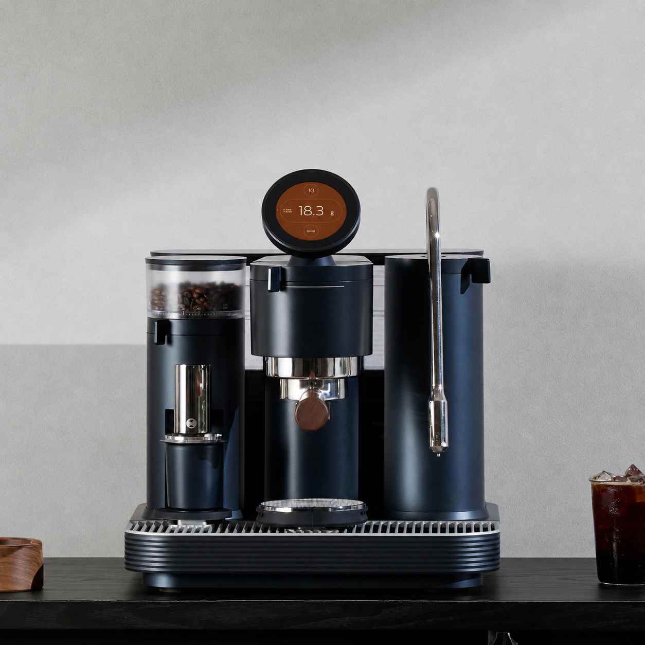 All-in-One Smart Espresso Machine with Grinder & Milk Frother – Complete Home Barista Coffee Maker Set