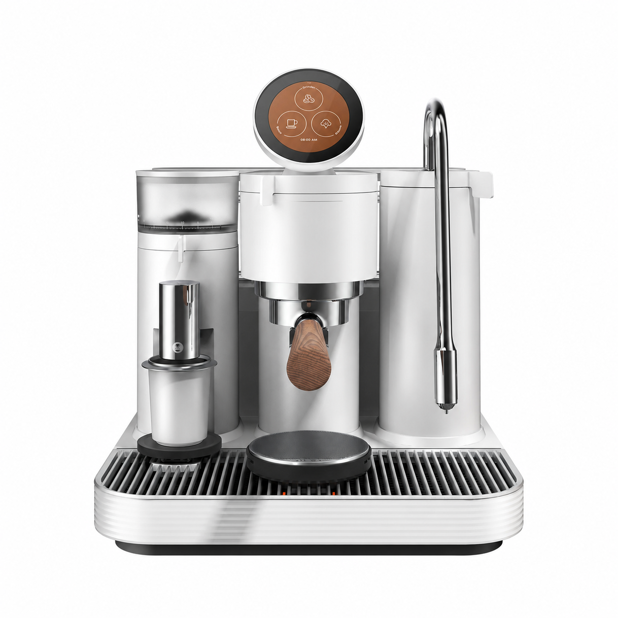 All-in-One Smart Espresso Machine with Grinder & Milk Frother – Complete Home Barista Coffee Maker Set