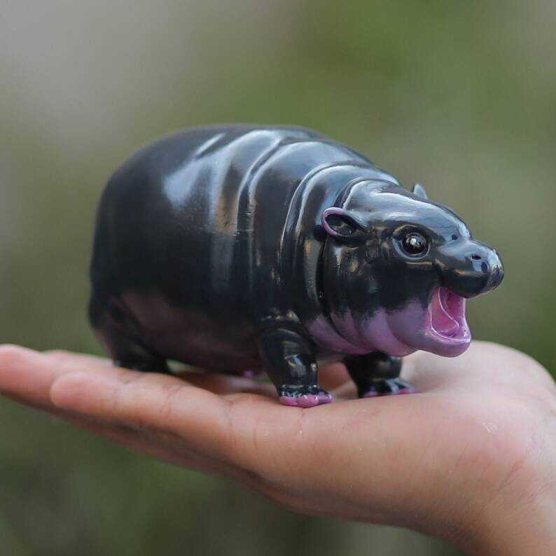 Moo Deng Baby Pygmy Hippo Collectible