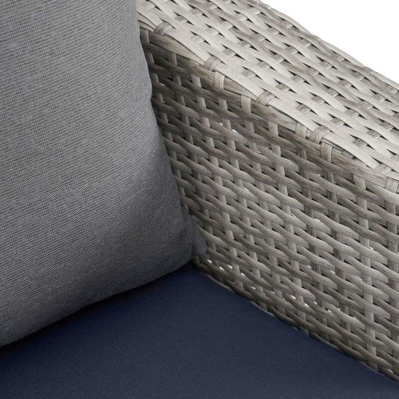 Johana Wicker/Rattan 6 - Person Seating Group with Cushions