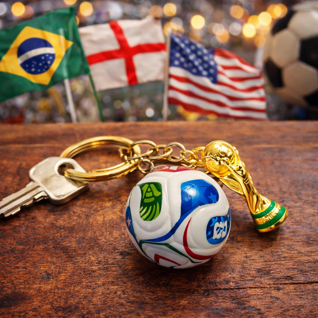 ⚽🏆 Trophy & Ball Keychain