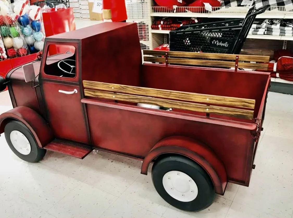 Large Iron Christmas Farmhouse Truck