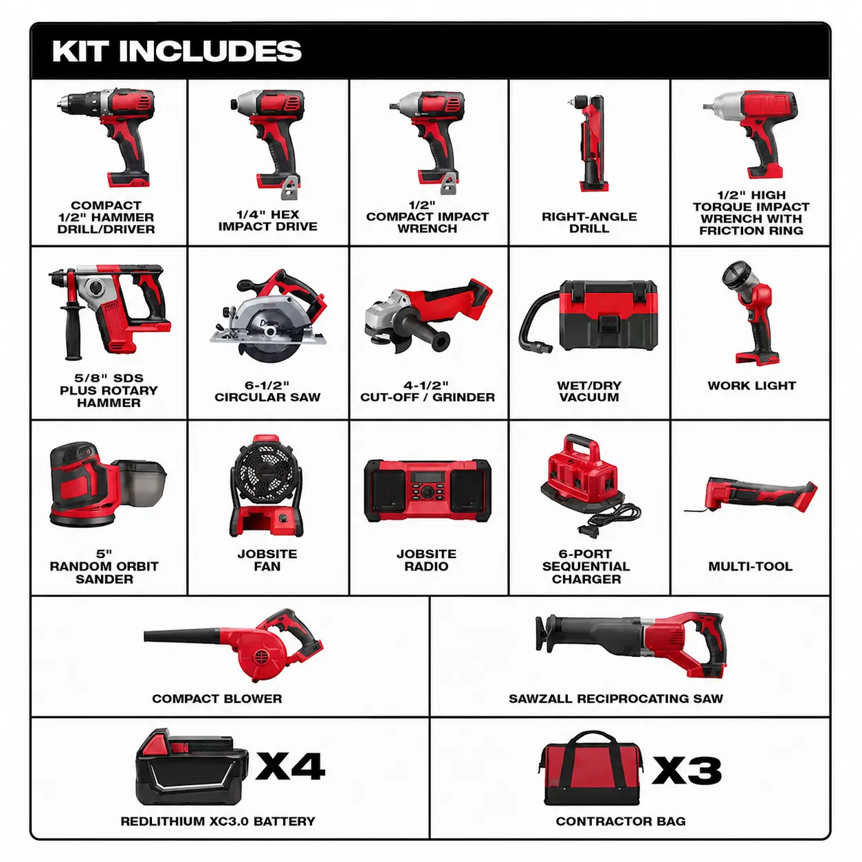 ⚡️18V Cordless Power Tool Combo Kit – Professional Tools for Home & Workshop