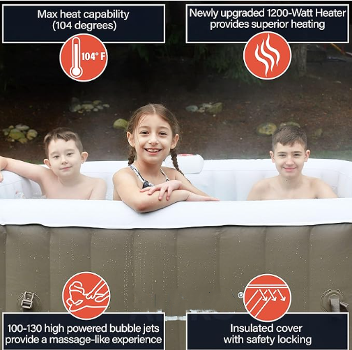 🔥Limited Availability🔥-Inflatable Hot Tubs  San Francisco HydroJet Pro™