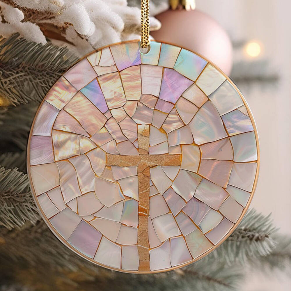 Christian Mosaic Ceramic Ornament