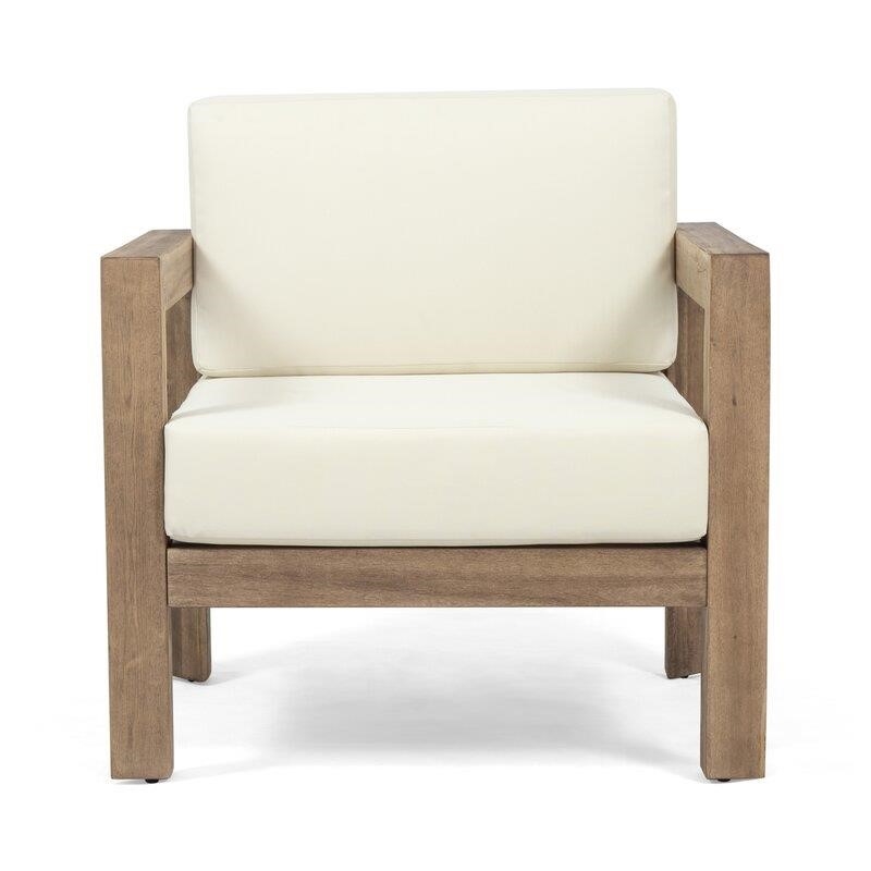 Mabie Solid Wood 4 - Person Seating Group with Cushions