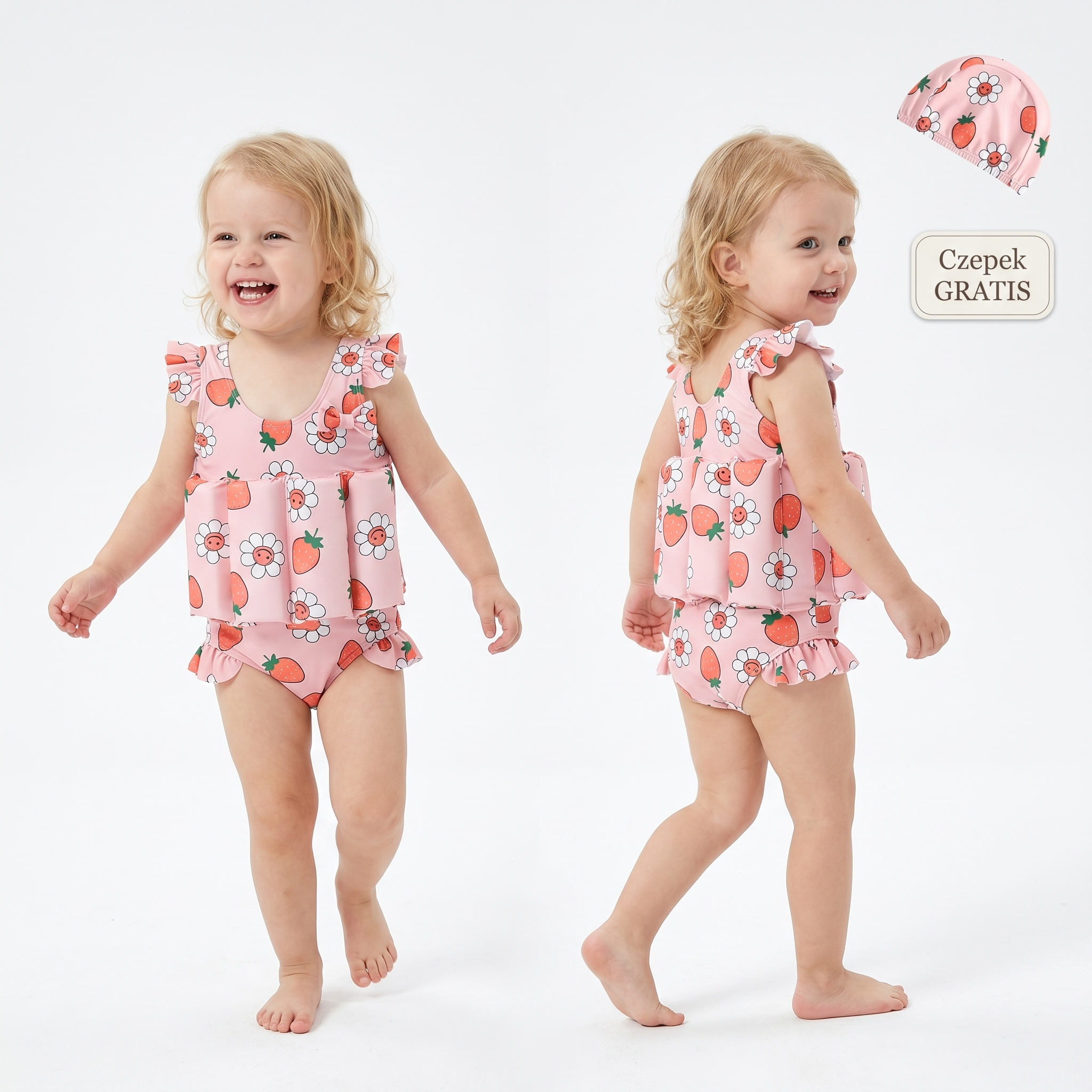 Kids Swimming Training Suit with Foam Support & Swim Cap 🏊‍♂️✨