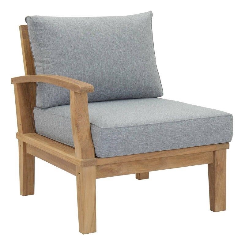 Sidney Solid Wood 4 - Person Seating Group with Cushions