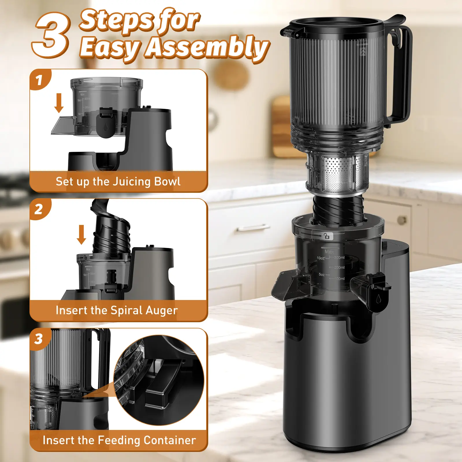 🔥 350W Cold Press Juicer – High Juice Yield, Easy Clean & Fresh Healthy Juice Every Day! 🍊🥬
