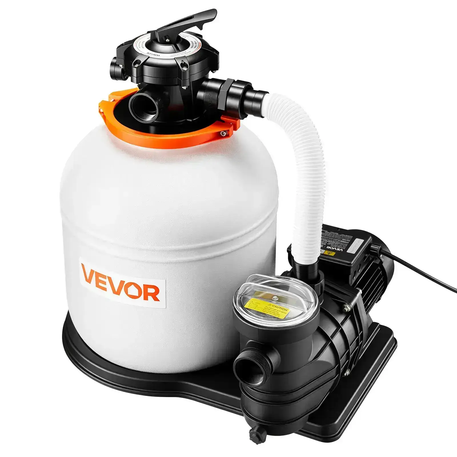 Sand Filter Pump, 16 in for Above Ground Pool, 1 HP 4400 GPH, Swimming Pool Filter System with Timer, 6X Faster Filtration with Media Installed, Leak-Resistant, Ready to Use Out of Box, Pool Accessories, Swimming P