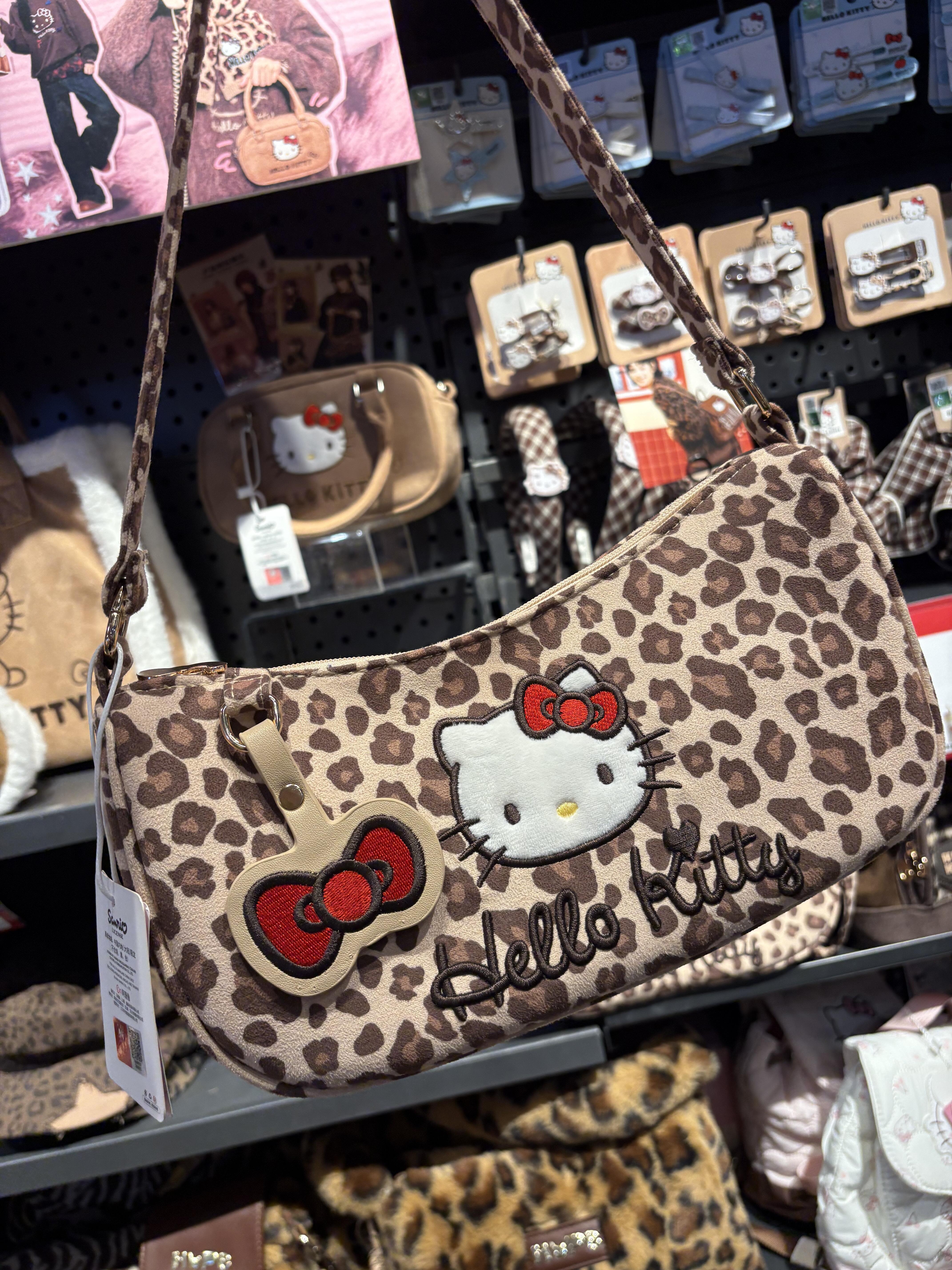 Hellokitty Leopard Print Cute Tote Bags Kawaii Carry on Bag Handbags