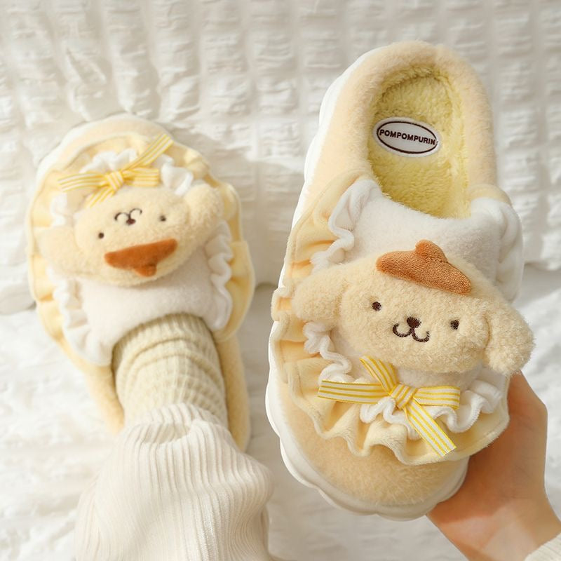 KT Fuzzy Fluffy Slippers Women Kawaii Slippers for Women Fluffy Kawaii House Slippers Cute Slippers