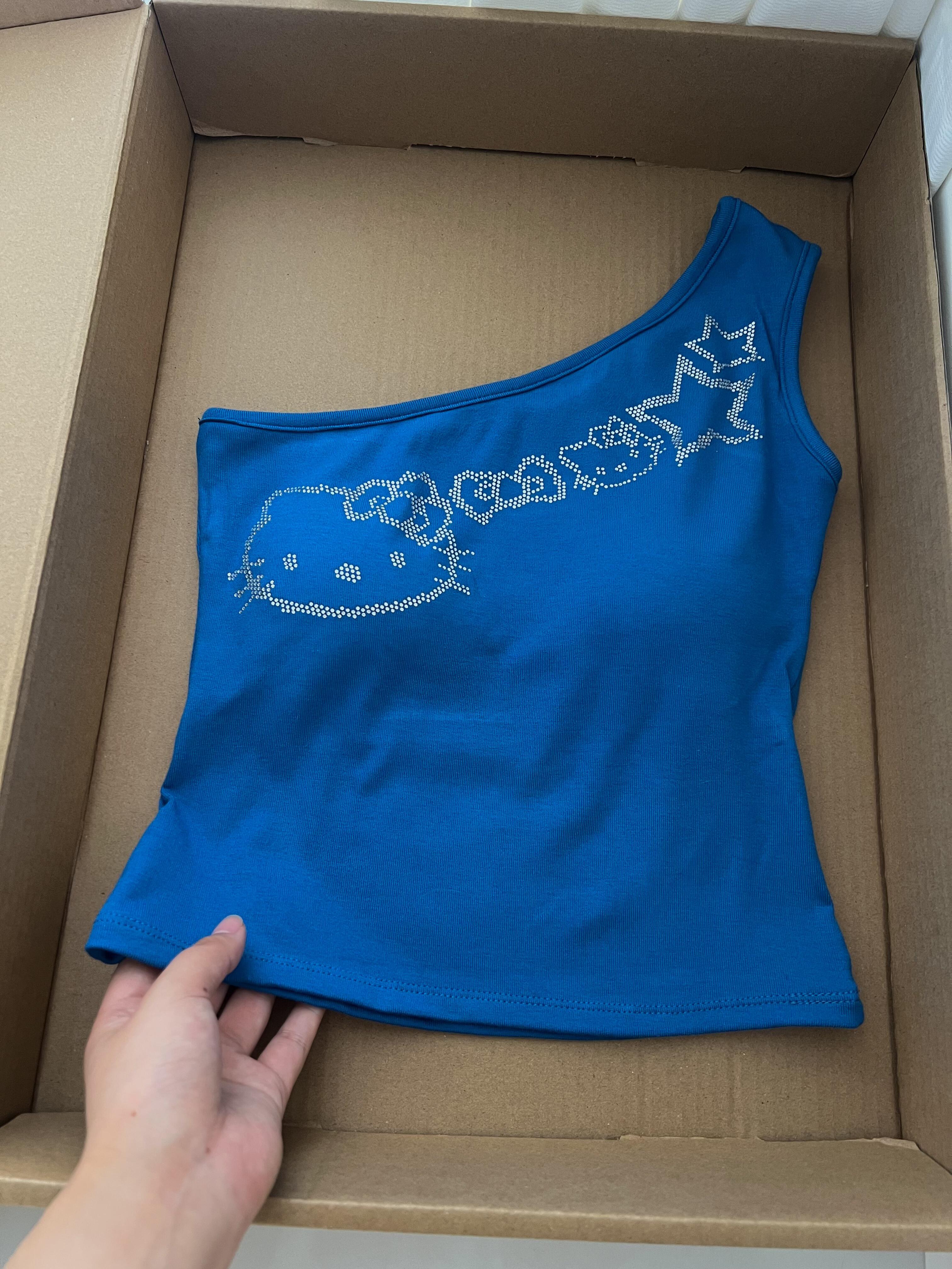 Hellokitty One Shoulder Tank Tops
