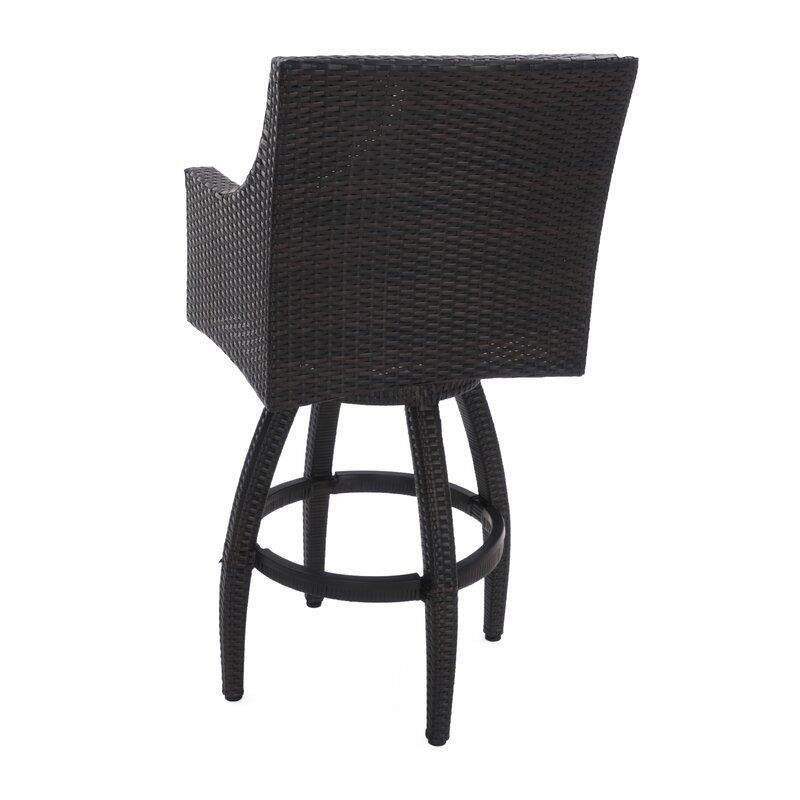 Northridge Square 4 - Person 38'' Long Bar Height Dining Set with Cushions