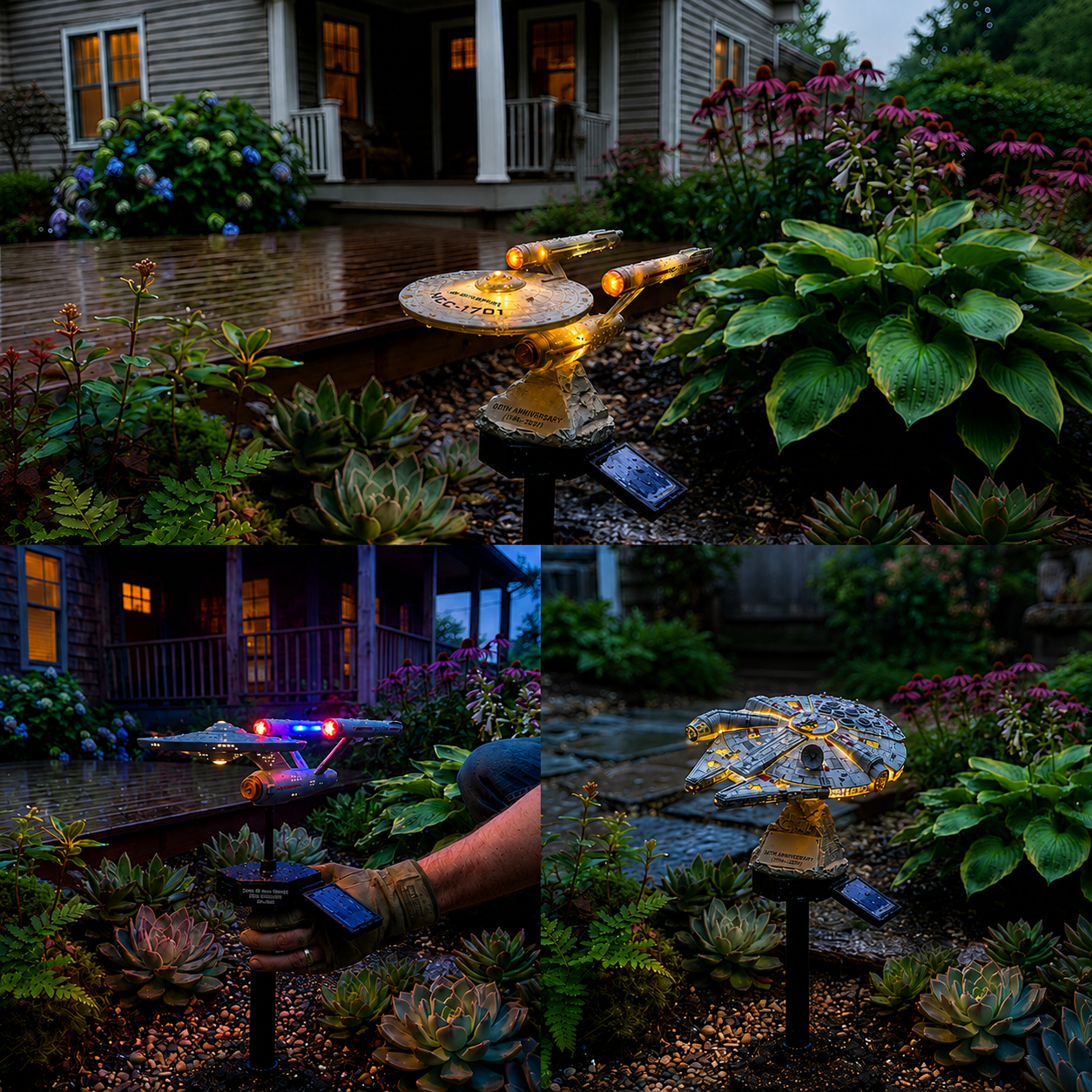 ✨Sci-Fi Starship Solar Garden Light