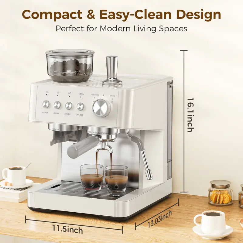 🔥Last Chance Sale🔥58mm Commercial Espresso Machine with Barista Grinder and Milk Frother