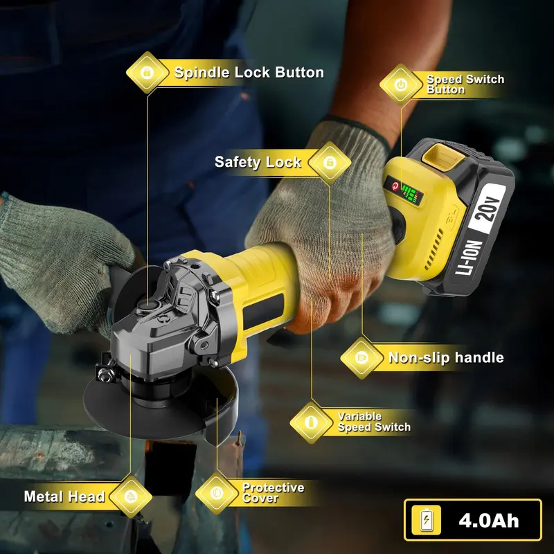 🛠️ Special Offer — 4-in-1 Brushless Cordless Tool Kit with Drill, Rotary Hammer, Grinder & Impact Wrench + 3 × 4.0Ah Batteries 🔋