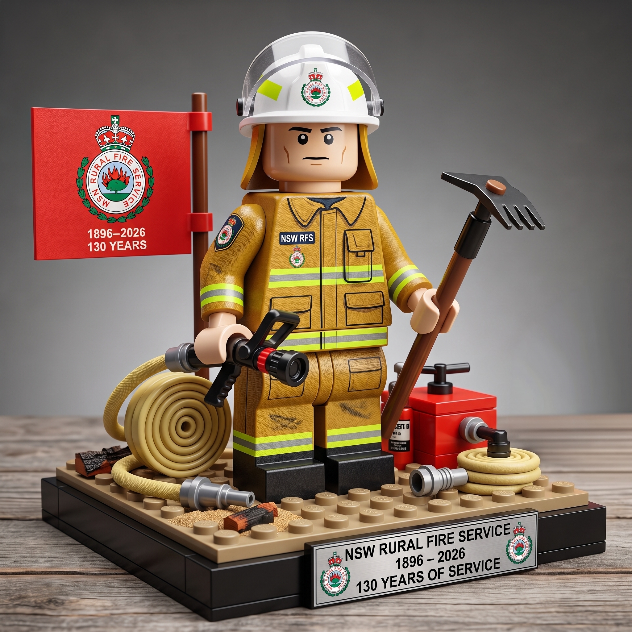 Fire Service 130th Anniversary Brick-built Figure