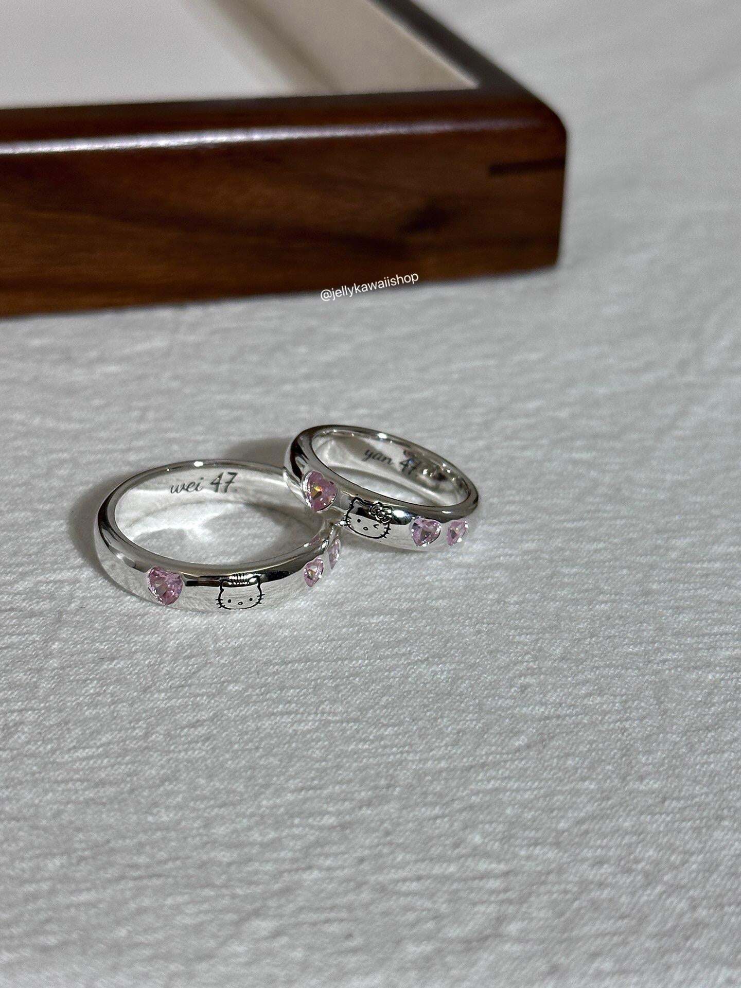Hello Kitty & Daniel Couple's Adjustable Open Rings