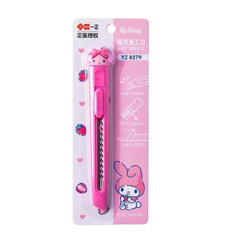 Hellokitty Utility Knife Box Cutter Retractable Lightweight Razor Knife