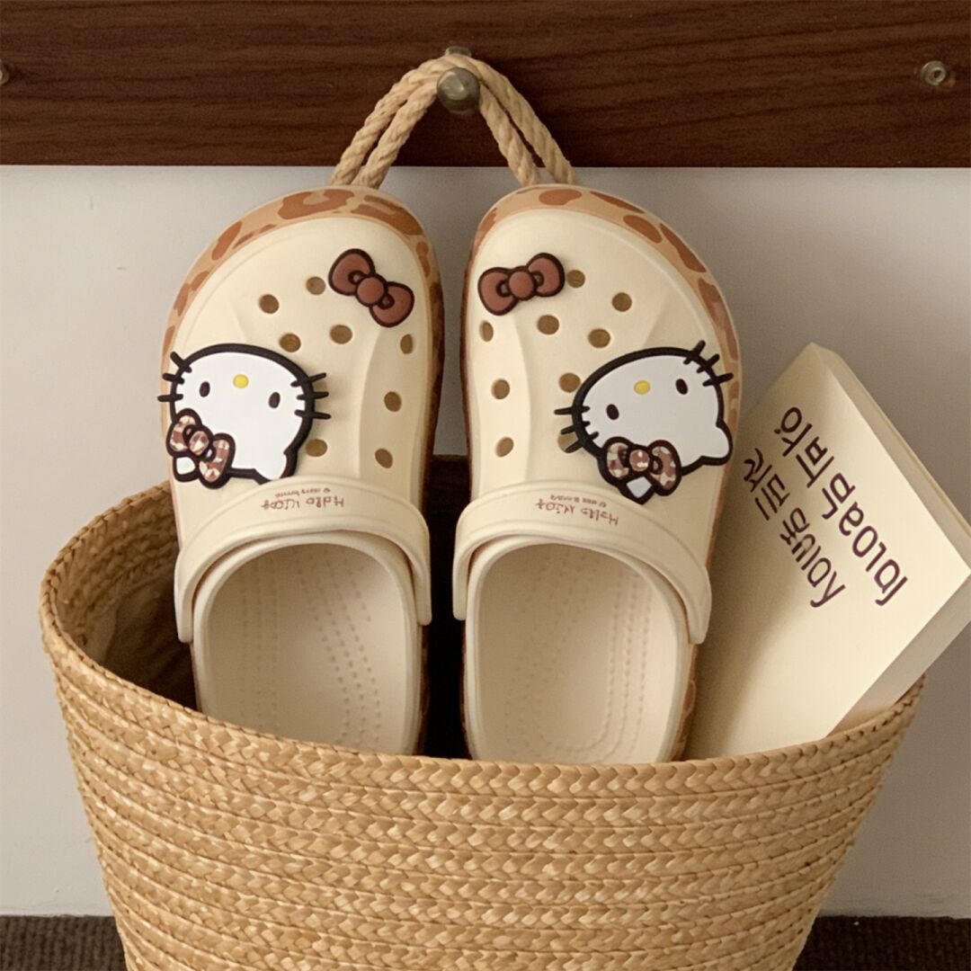 Hello Kitty Leopard-print Clogs Sandal Shoes