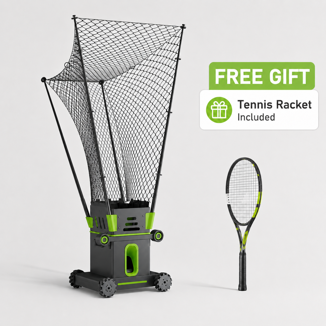 🔥 Limited-Time Offer: Smart Tennis Training Robot + FREE Racket Gift 🎾