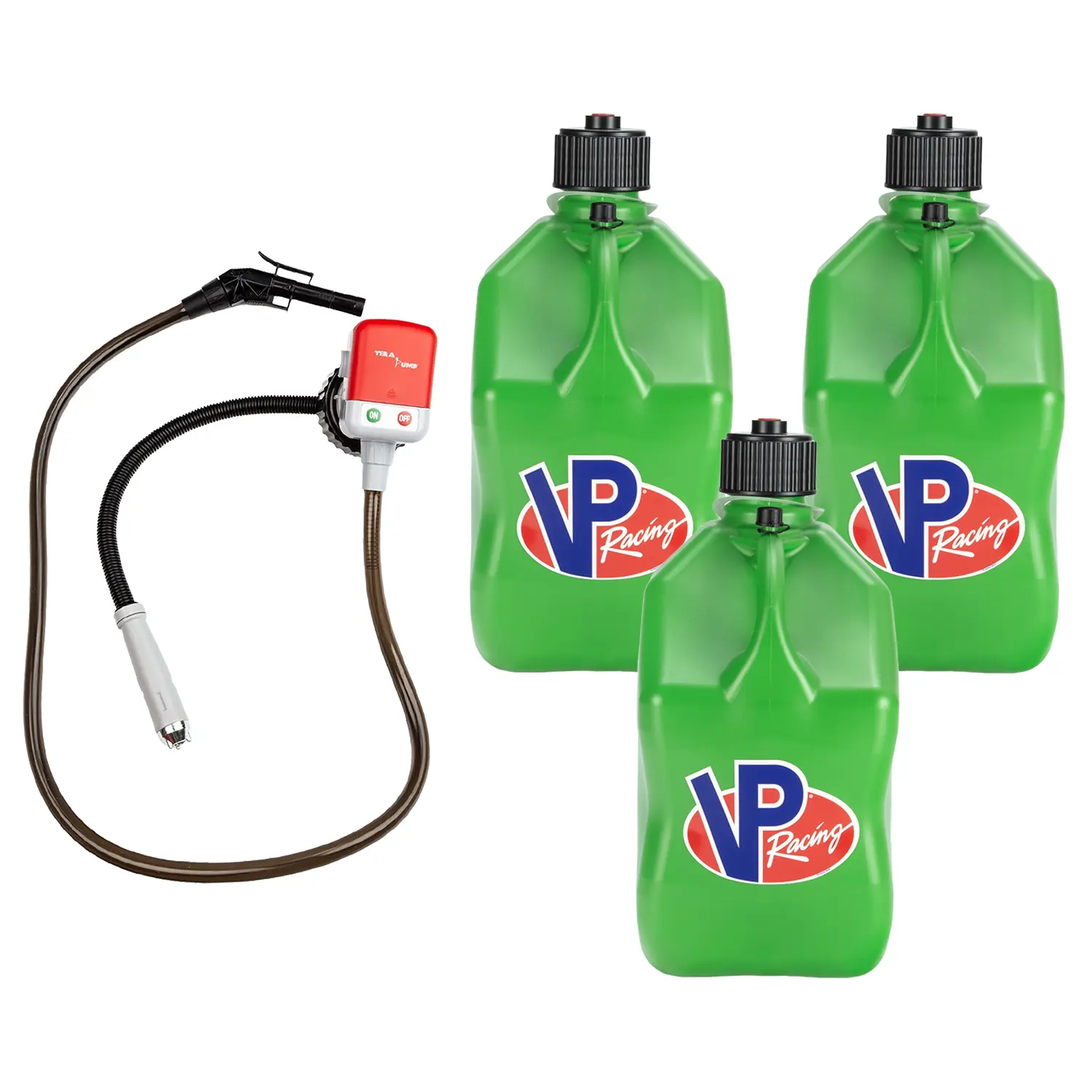 3 Pack Utility Fuel Jug With Fluid Transfer Pump Battery Powered Liquid Pump Outdoor Motorsport Portable Transfer Equipment