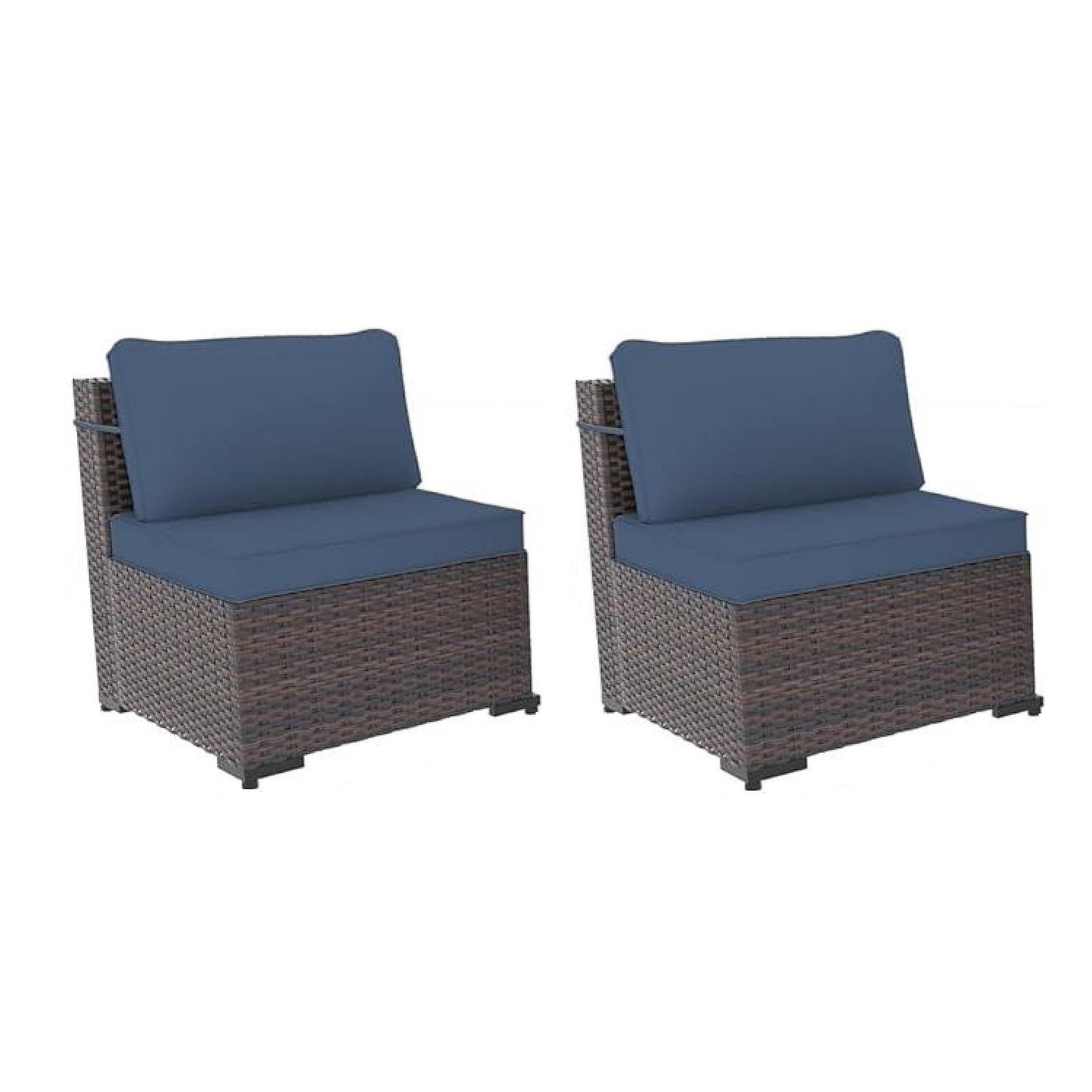 Outdoor Rattan Sectional Sofa Set, Patio Furniture Conversation Set with Fire Pit Table
