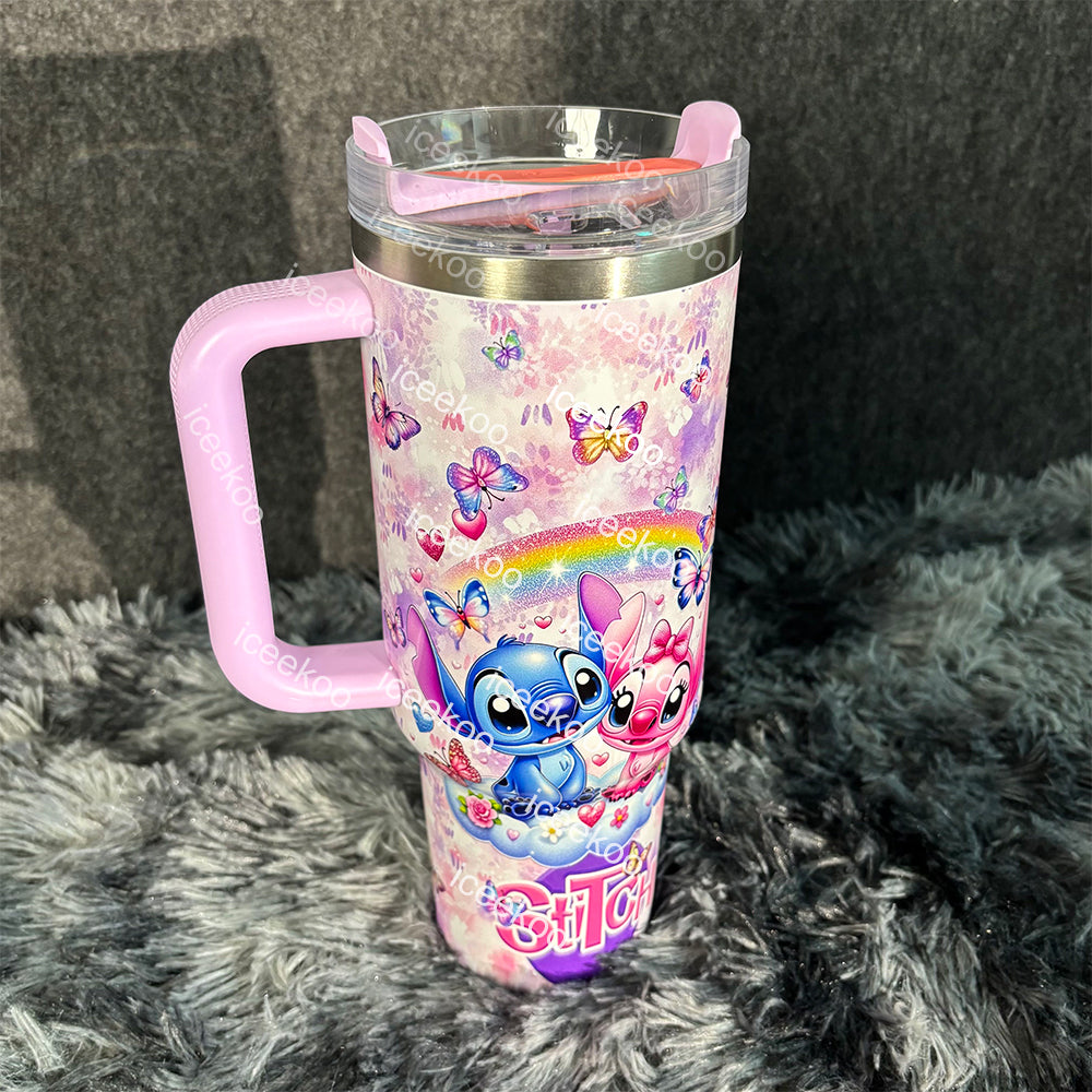Stitch and Angel Butterfly 40oz Tumbler 🚢Free Shipping🚢