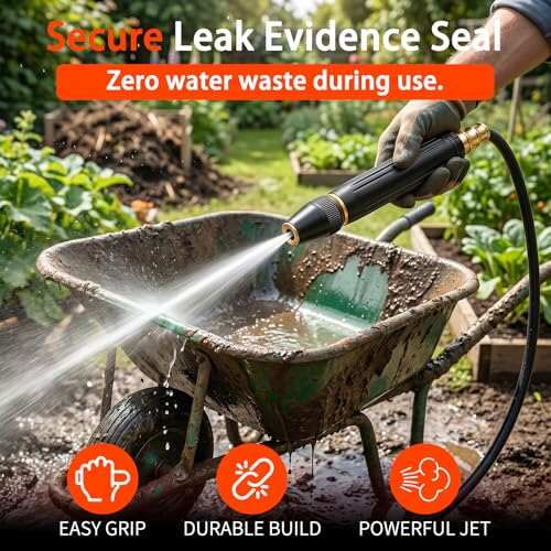 [FathersDayGift]Home High-Pressure Car Wash Spray Gun (Includes Booster Nozzle and Hose Clamp) — An Essential Choice for Watering Flowers and Vegetables, and Cleaning Your Beloved Car.