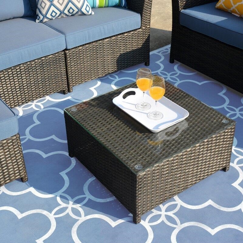 Cassville Wicker/Rattan 10 - Person Seating Group with Cushions