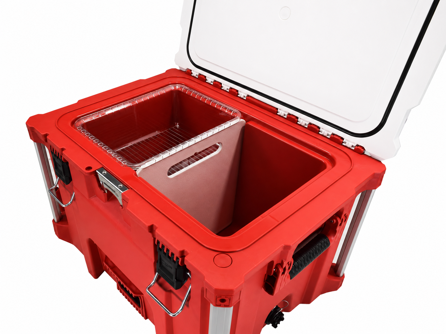 🔥 40QT Heavy-Duty XL Cooler Box – Portable Ice Chest with Cutting Board Divider & Storage Tray