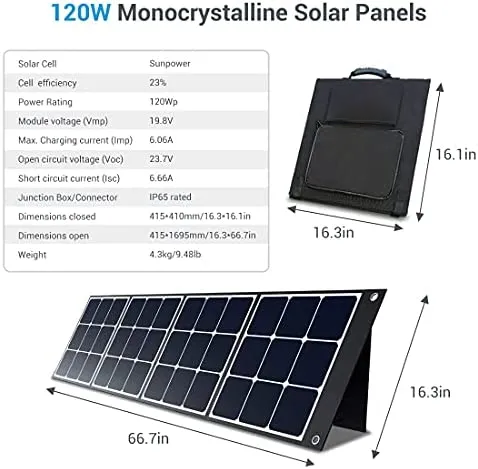 🔥Last Chance Sale🔥 Portable Power Station + 3pcs PV120 Solar Panel