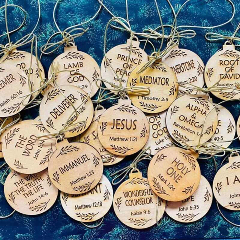 Names Of Jesus Ornaments (25 Pcs) - Final Clearance – While Quantities Last