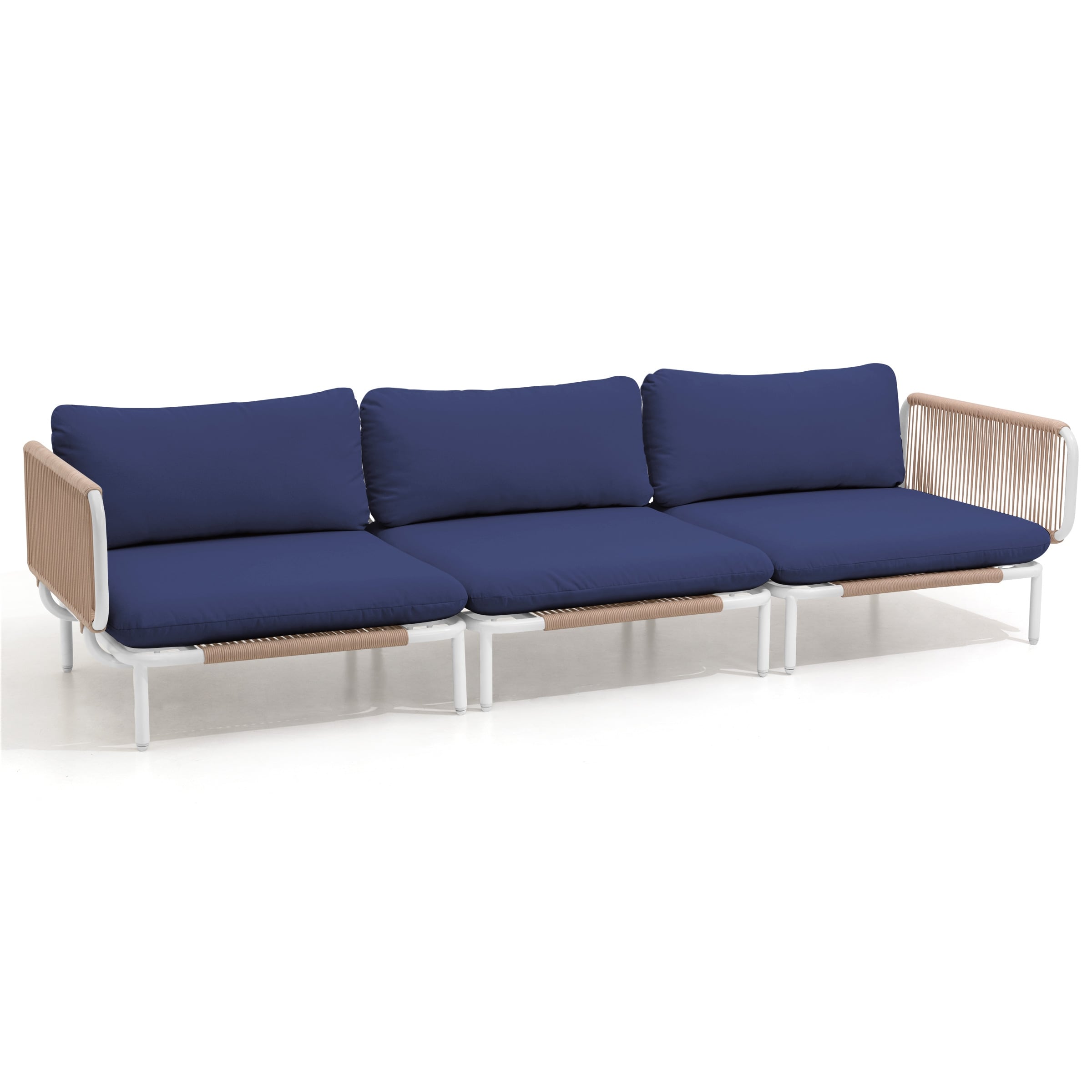 Outdoor Cushioned Sectional Sofa Chat Set Patio Furniture Conversation Set, Free Combination