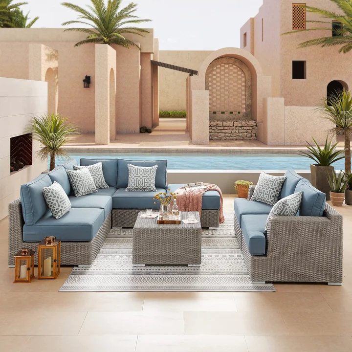 8-piece Modular Outdoor Patio Seating Set
