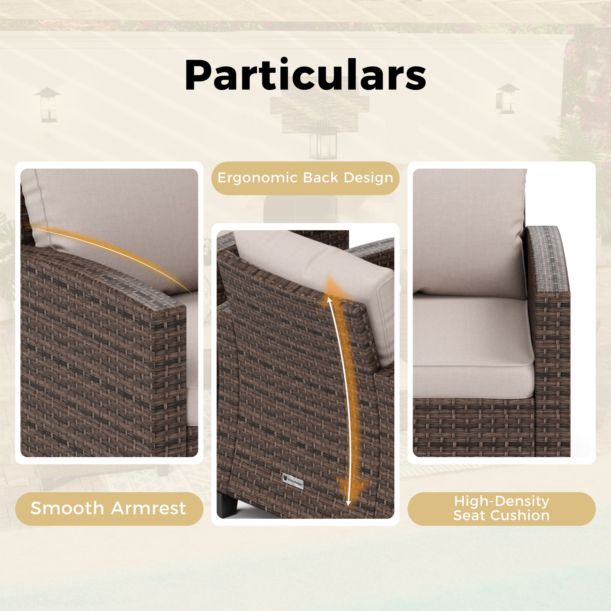 5/9-Seat Patio Furniture Wicker Rattan Outdoor Deep Seating Sectional Sofa Large Conversation Set