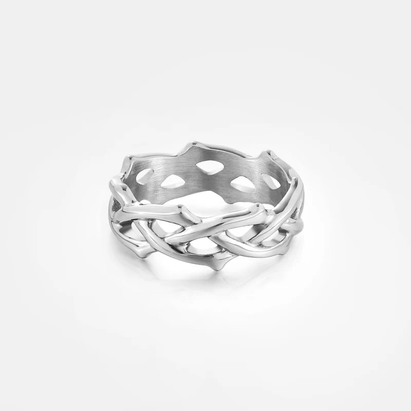 ✨ Crown of Thorns Inspired Silver Ring