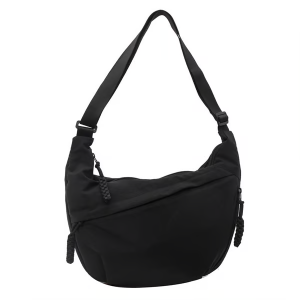 🏆5k sold this week!🔥Designer Direct Sales👜Women's Fashion Plain Color Nylon Crossbody Hobo Bag