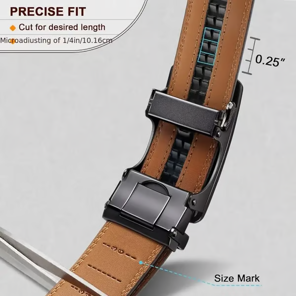✨Last Day 59% OFF -Leather Ratchet Belt With Adjustable Buckle