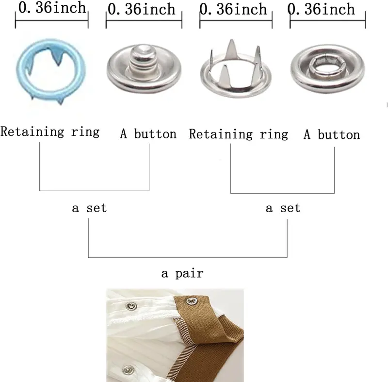 🔥Hot Sale 59% OFF✨100pcs Invisible Colored Metal Buckle
