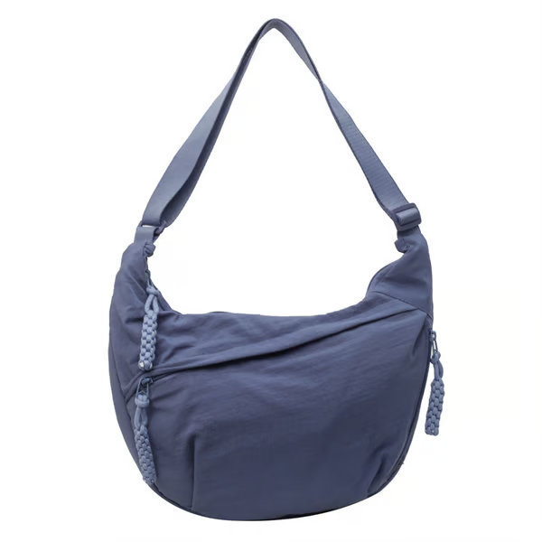 🏆5k sold this week!🔥Designer Direct Sales👜Women's Fashion Plain Color Nylon Crossbody Hobo Bag