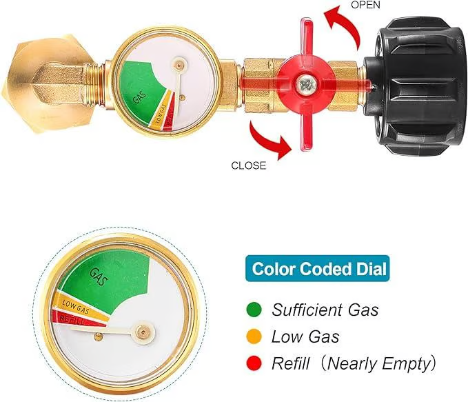 ✨This Week's Special Price $16.99💥 Top-Rated Propane Refill Elbow Adapter with Tank Gauge