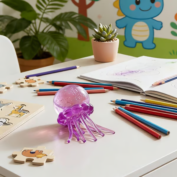 🐣EASTER SALE 59% OFF! ✨ Cute Glitter Jellyfish Squishy, Easter Basket Stuffer for Kids