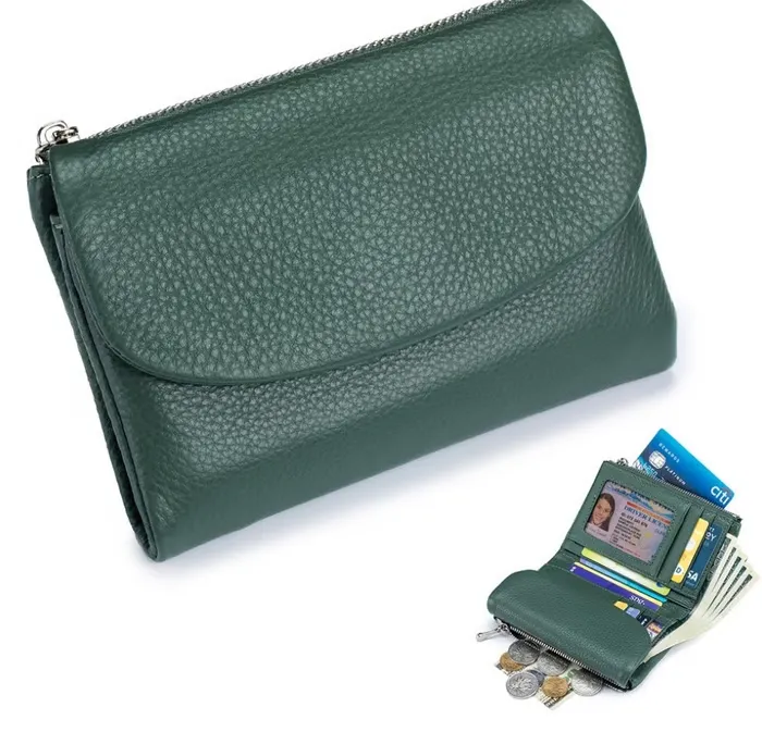 🔥⏰Unisex Pebble Real Leather RFID Wallet🔥