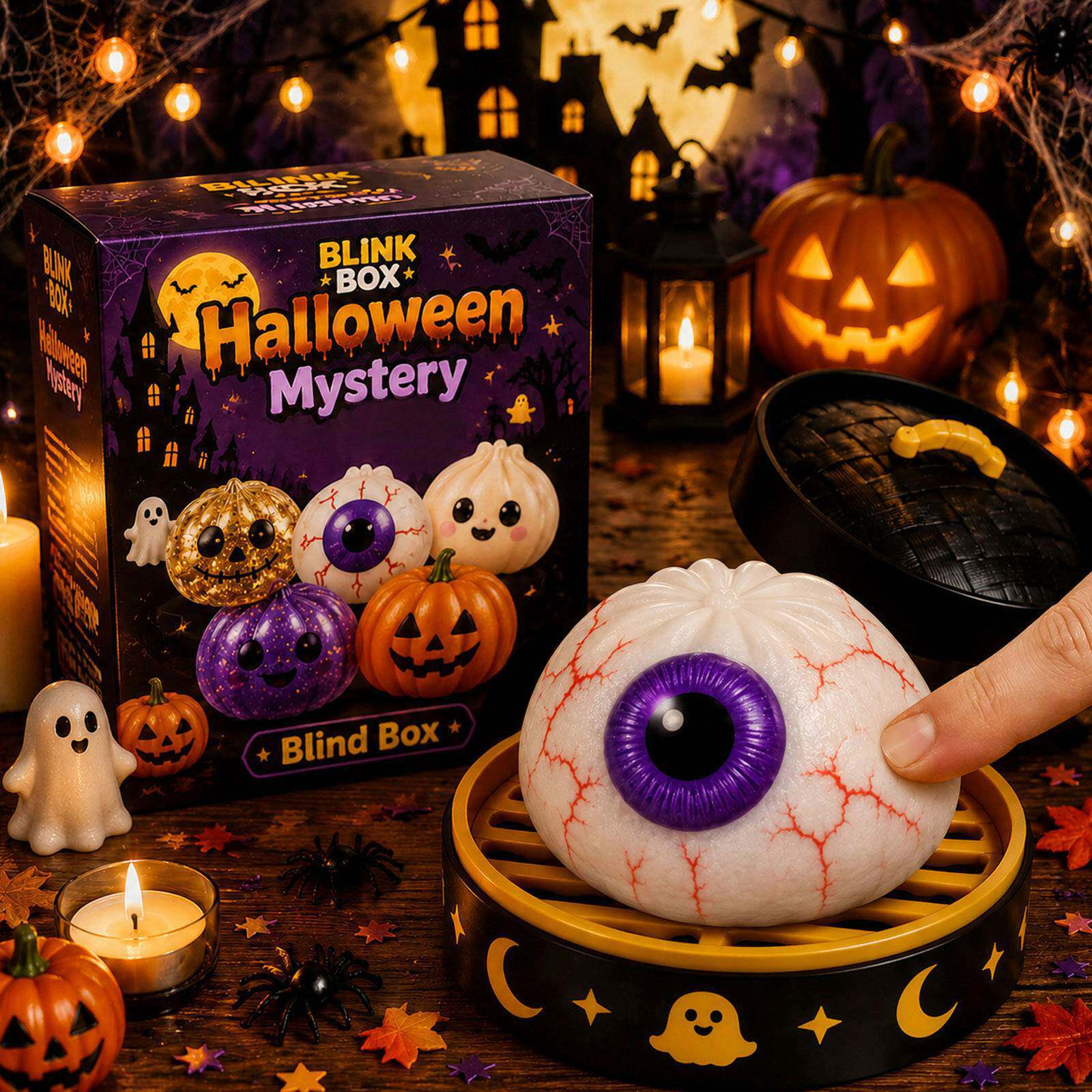 🎁Crack Open the Surprise!✨Expressive Dumpling Squishy - Blind Box, Mysecret Bun Fidget Toy🎉
