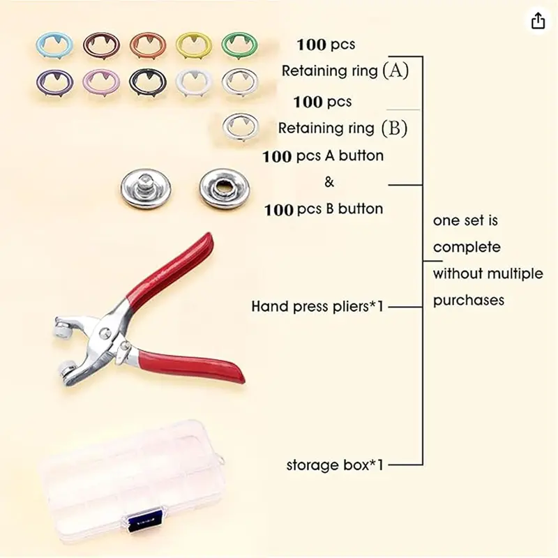 🔥Hot Sale 59% OFF✨100pcs Invisible Colored Metal Buckle